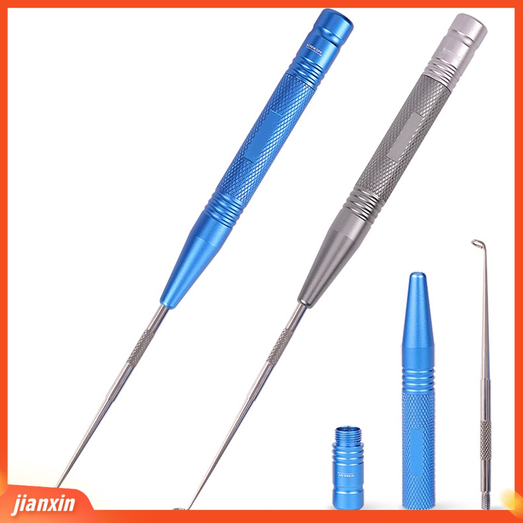 (In Stock) ic Bawah Spiral Desain Kait Retraktor Pegangan Anti-Selip Tabung Penyimpanan Dilepas Stainless Steel Fish Hook Remover Peralatan Memancing