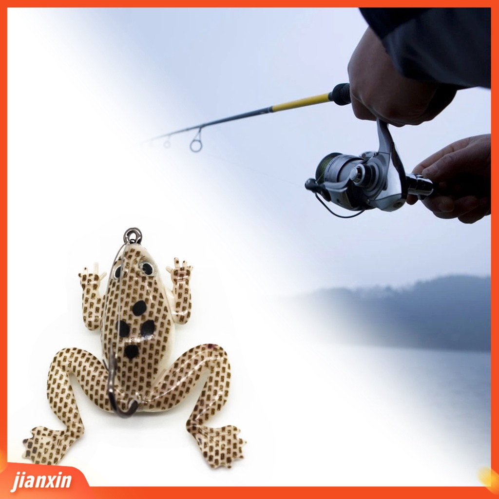 (In Stock) 10Pcs /Set Umpan Kodok Hidup Tajam Kait Lembut Thunder Frog Blackfish Bionic Simulasi Umpan Untuk Outdoor