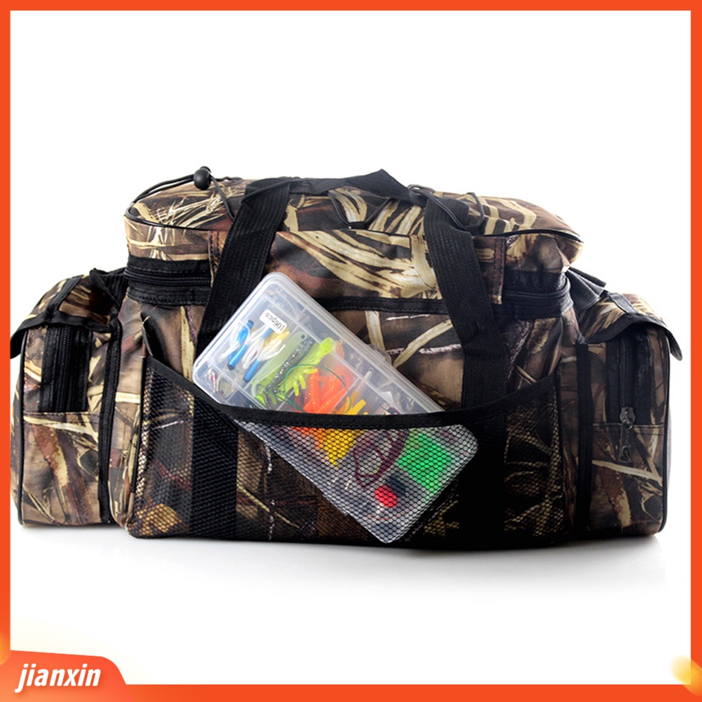 (In Stock) Tas Pancing Adjustable Anti Gores Multifungsi Bahu Selempang Pinggang Pack Ikan Lures Bag Untuk Outdoor