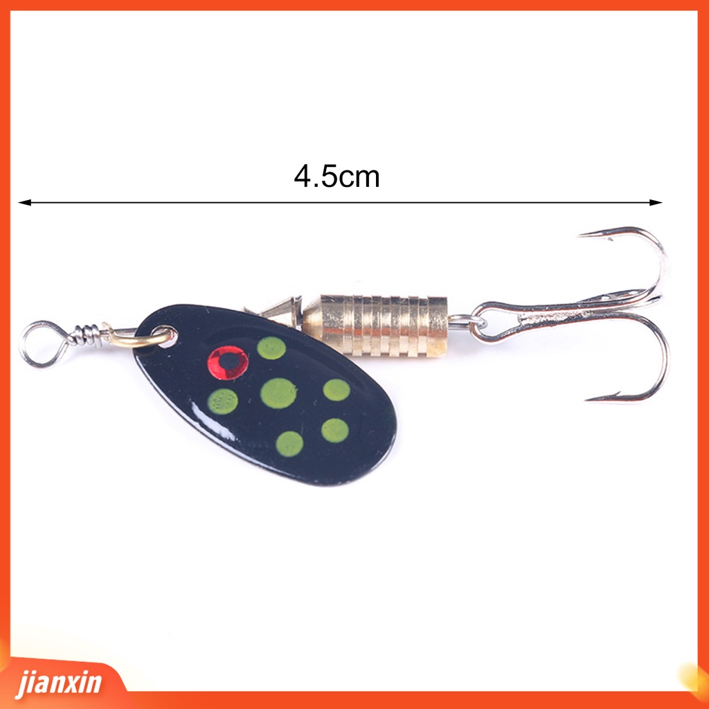 (In Stock) 5Pcs/Set 4.5cm 5.2g Sendok Lure Berputar Permukaan Terang Metal Sequin Lure Colorful Hard Spinner Umpan Untuk Memancing Laut