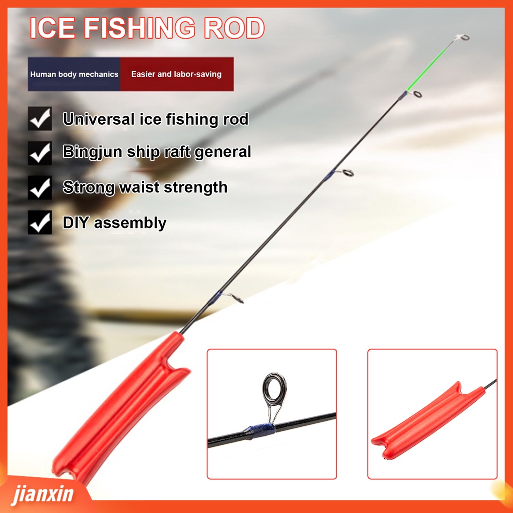 (In Stock) Ice Fishing Rod Flexible Desain Ergonomics Adjustable Pegangan Tebal Anti Slip Tiang Pancing Es Untuk Outdoor