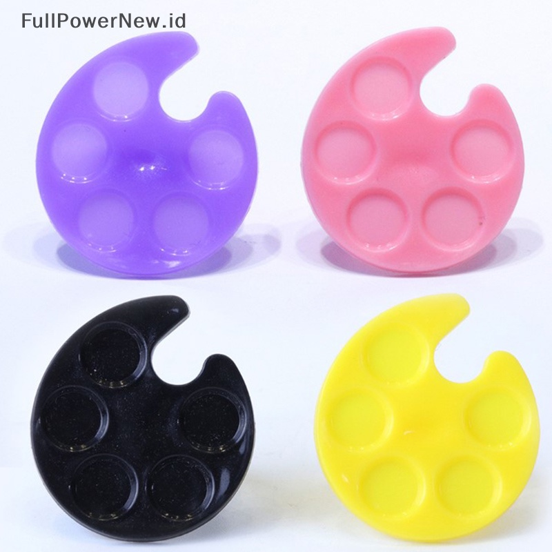 Power Palette Mini Nail Art Piring Plastik Jari Cincin Akrilik Paing Gambar Holder ID