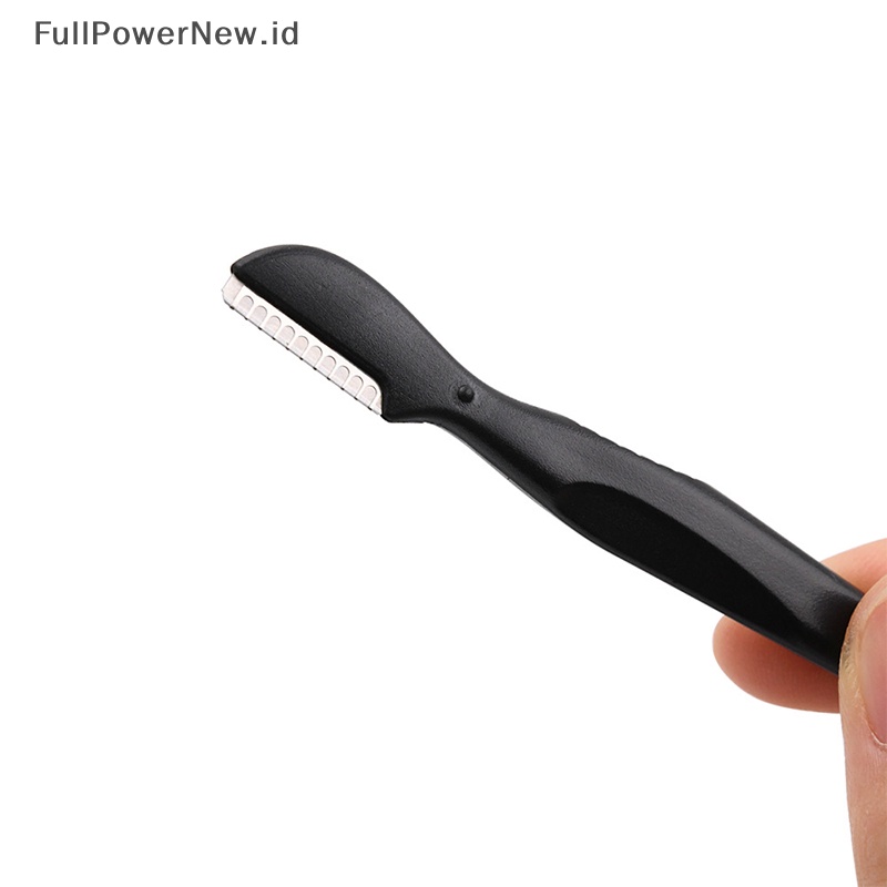 Power Beauty Tool Black Mesh Kepala Kecil Gagang Lurus Dengan Tutup Trimmer Alis ID