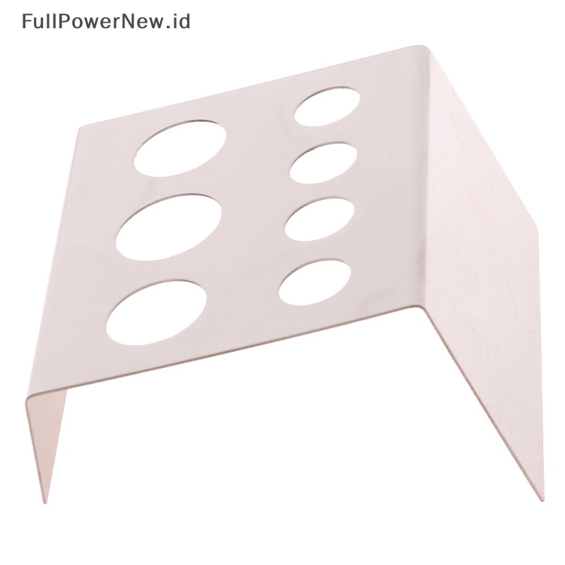 Power 7lubang Stainless Steel Rectangle Tattoo Ink Cup Holder Stand Pigmen Rak Cangkir ID