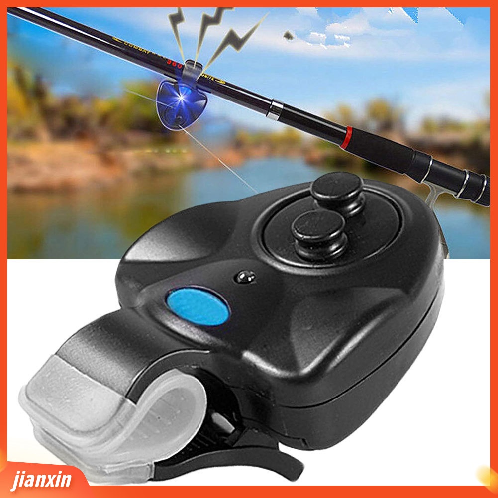 (In Stock) Lampu LED Elektronik Clip-on Night Fishing Rod Alat Peringatan Alarm Gigitan Ikan Suara