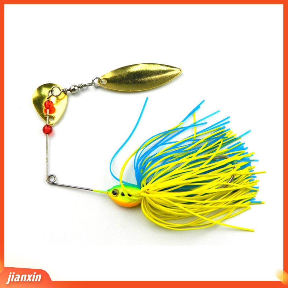 (In Stock) 5Pcs Jenggot Unik Logam Mengkilap Lembaran Umpan Pancing Bass Hooks Spinner Bait Tackle