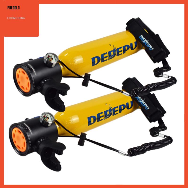 [Predolo] 2x Tangki Scuba Mini Underwater Breath Diving Peralatan Snorkeling Perlengkapan Diving