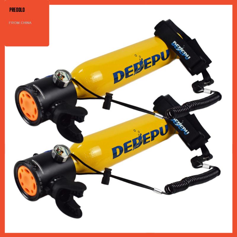 [Predolo] 2x Tangki Scuba Mini Underwater Breath Diving Peralatan Snorkeling Perlengkapan Diving