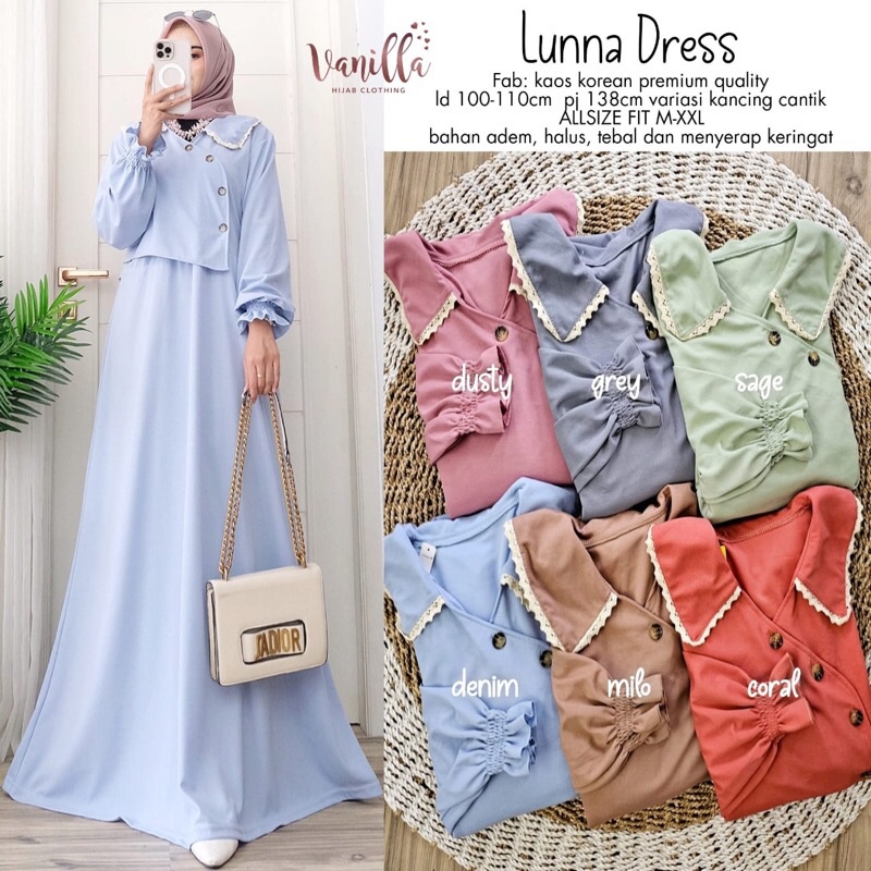 LUNNA DRESS ori VANILLA