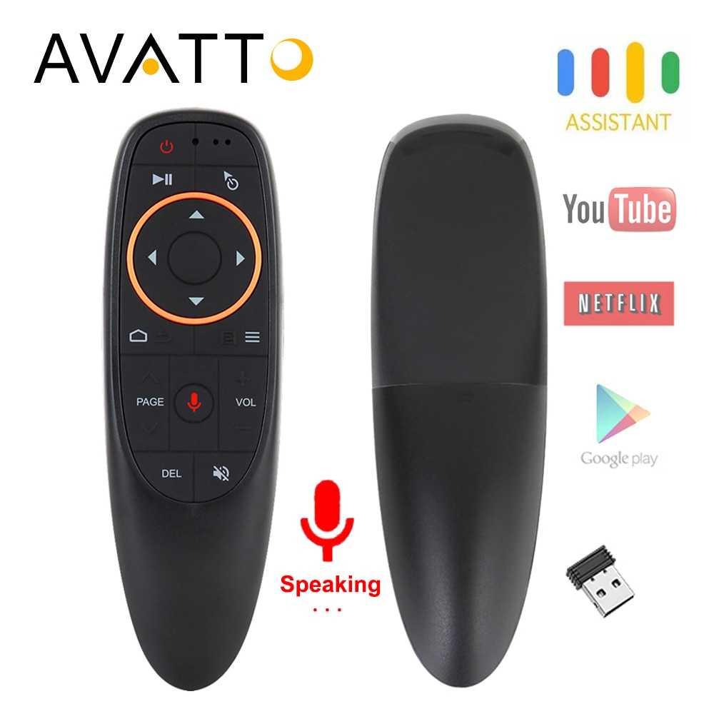 TerBaru AVATTO Wireless Air Mouse 6 Axis Gyroscope 2.4GHz Voice Control - G10