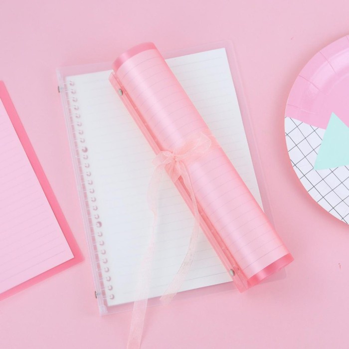 

MILOLI Binder A5 B5 Pastel Transparan Candy Color - E0017 - A5 Biru