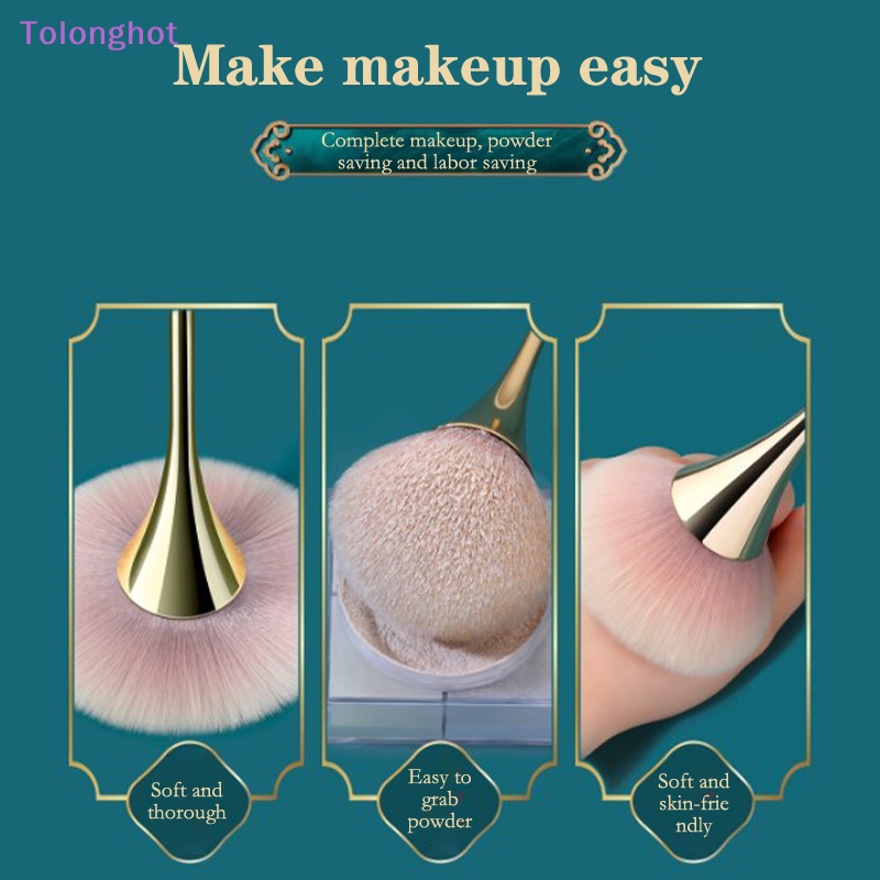 Tolonghot&gt; Kuas Nail Art Makeup Brush Bedak slim Pretty Waist Didesain Pembersih Debu Kuku Bulu Lembut Tidak Makan Alat Kuas Bedak Dengan Baik