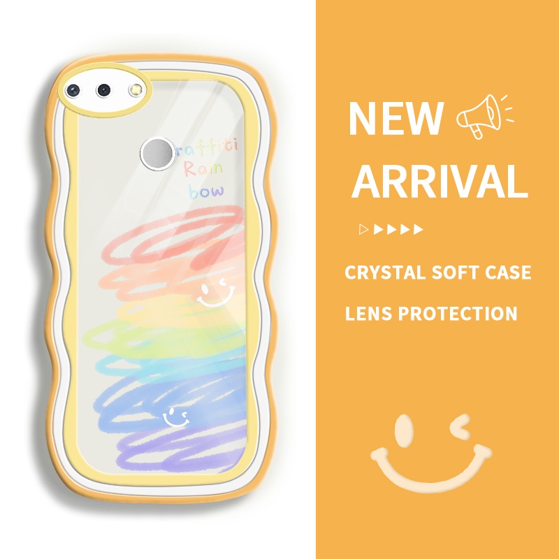 LAPEER Case Casing For Redmi 6 5 5 Plus 5A 4X 6A 7 Y3 SoftCase Hp Doodle Pelangi Fashionable Silikon