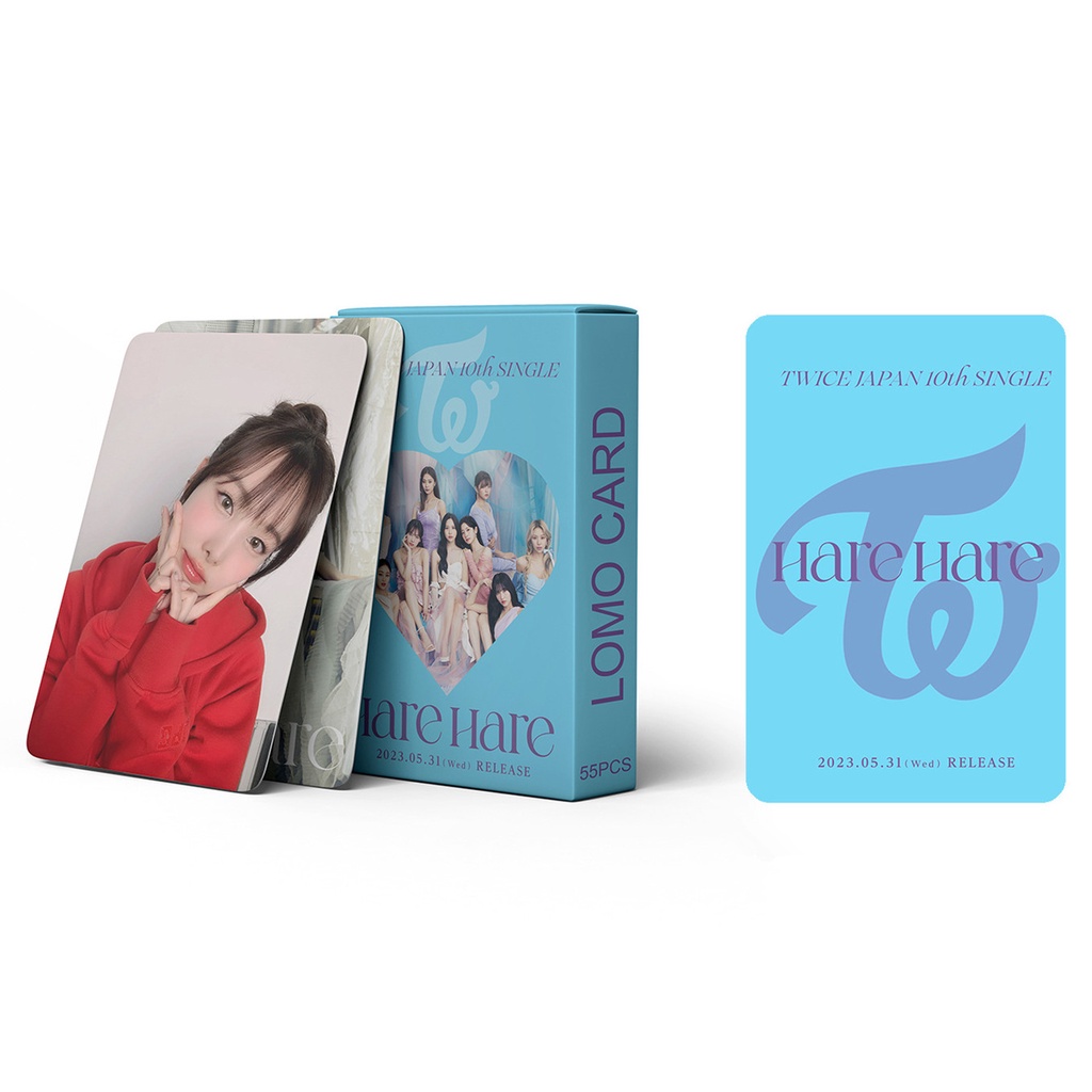 55pcs /box Twice2023Hare HARE Photocards 10th Japan Album Single Siap Jadi Kartu Lomo Kpop Postcards