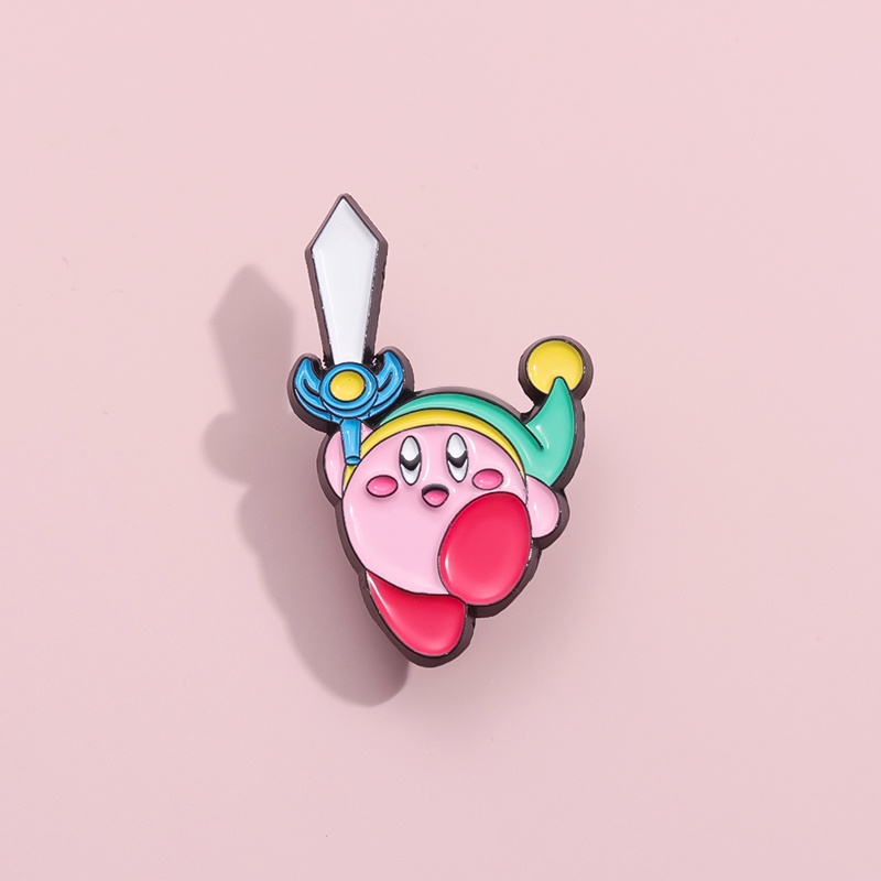 Anime Bintang Kirby Enamel Pin Lucu Imut Kirby Pin Kerah Lencana Kartun Perhiasan Hadiah Untuk Teman