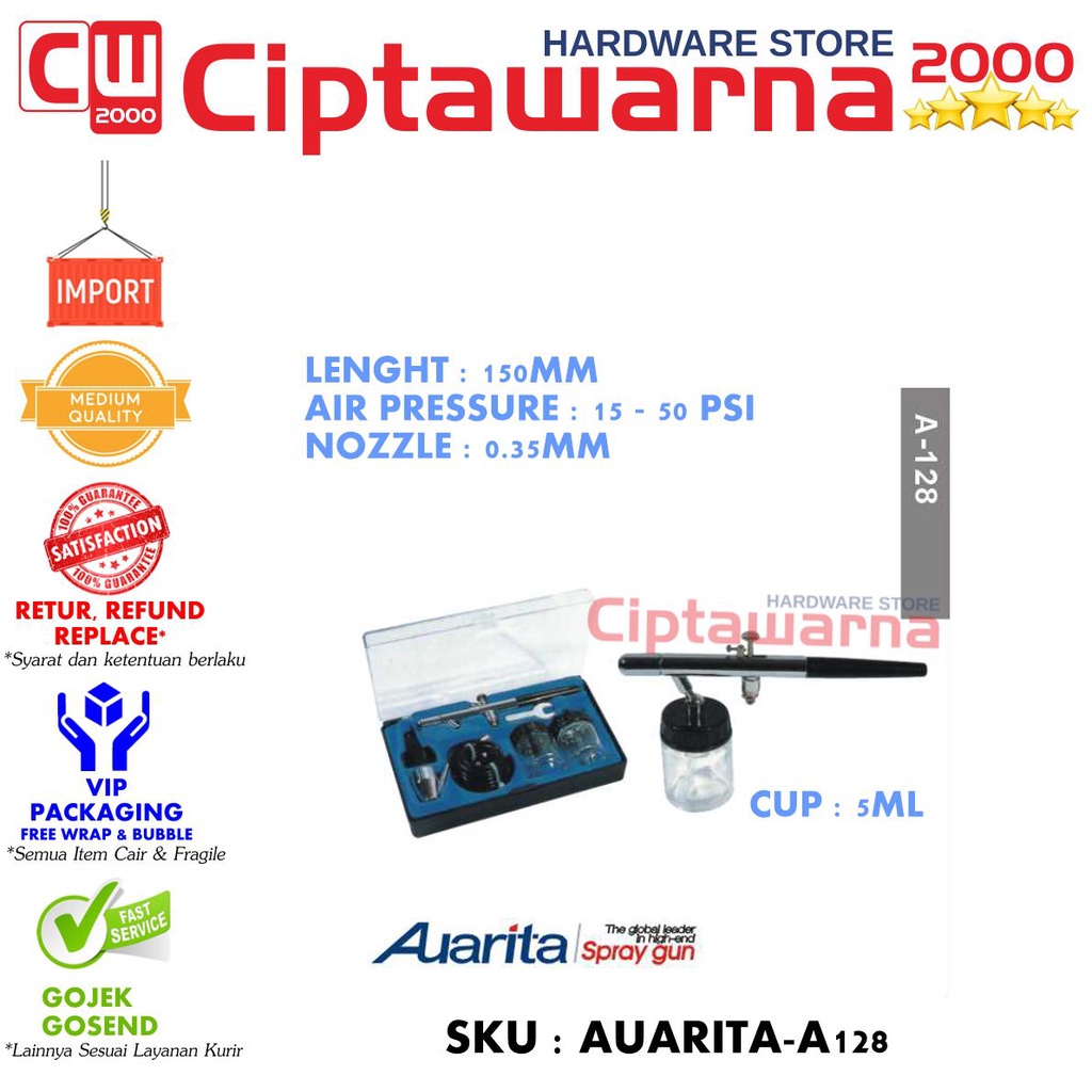 Auarita A-128 Air Brush Pen Brush A128 Nozzle 0.35MM