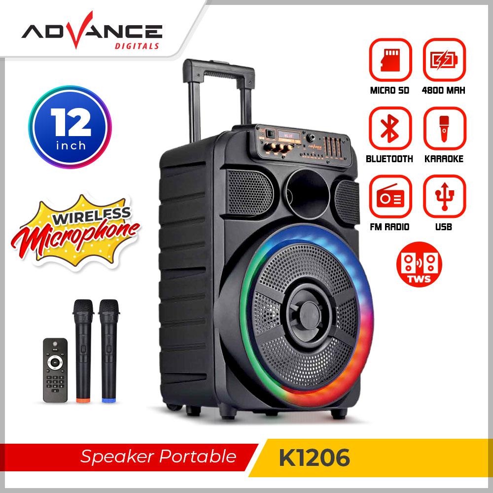 ADVANCE - Bluetooth Speaker 12 inch Jumbo Speaker (K1206)