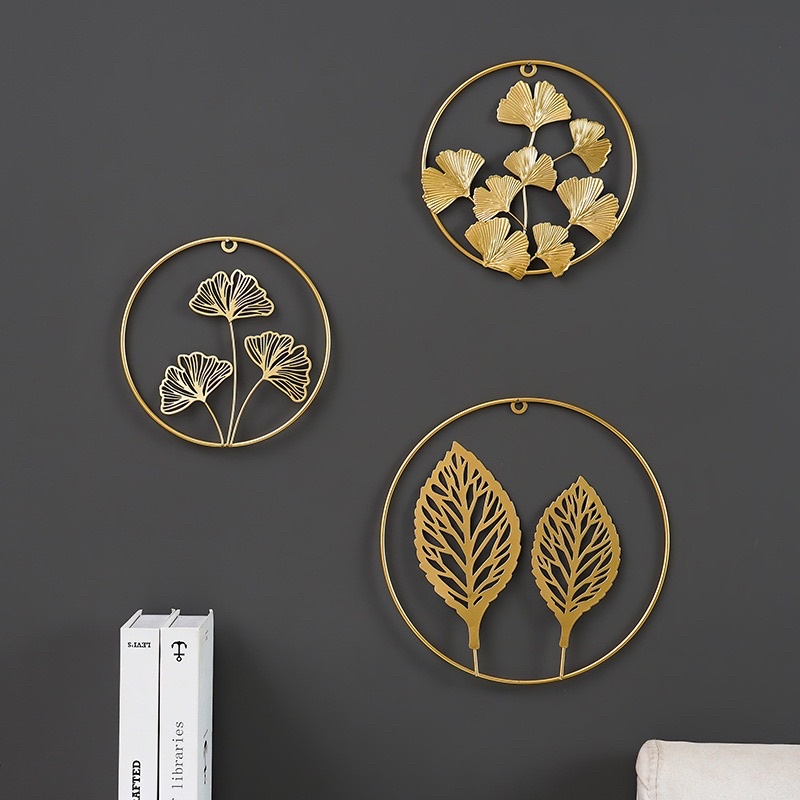 Accesoris Dinding Pajangan 3D Nordic style/ ornamen dinding/ gingko wallpaper