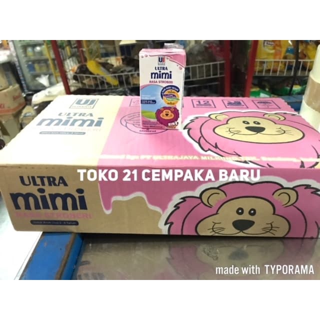 

Susu UHT Ultra Mimi STROBERI 125ml 1 KARTON STRAWBERRY STROBERY 125 ml