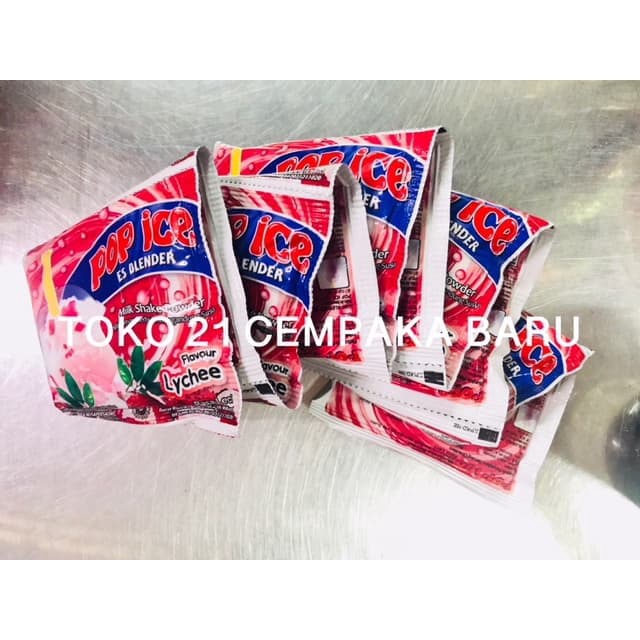 

Pop Ice Rasa LYCHEE 1 RENCENG isi 10 SACHET | Powder Bubuk Pop Ice Leci Murah Promo