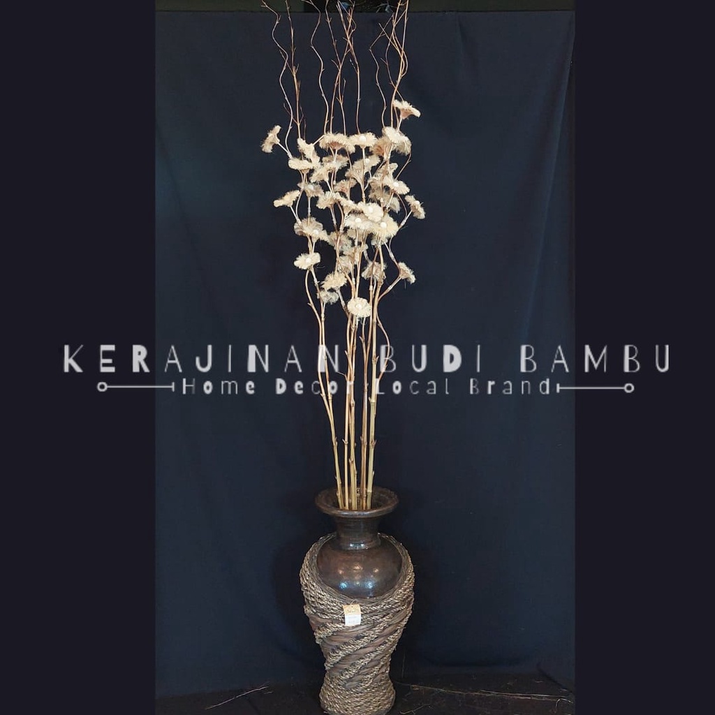 STICK BUNGA KERING JAMBE BAMBU ULIR NATURAL/ CANTIK MURAH HOME DECOR STUDIO FOTO / RUMAH