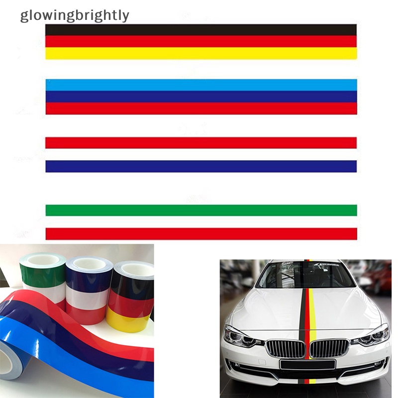 [glowingbrightly] Diy Untuk BMW Bendera Auto Waist Line Hood Sicker Decal Stiker Mobil 1M TFX