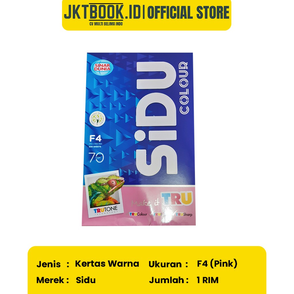 

Kertas HVS F4 SIDU Pink 70 gsm