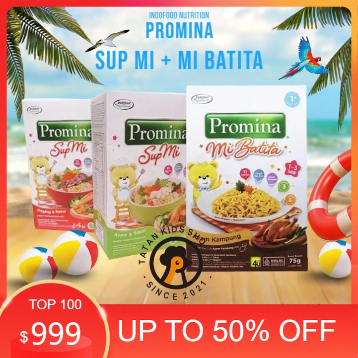 

Promina Sup MI Mie Ayam Daging Sayur 84gr Penambah Nafsu Makan Berat Badan BB Booster MPASi Anti GTM non gula lemak MSG Pengawet garam Promo