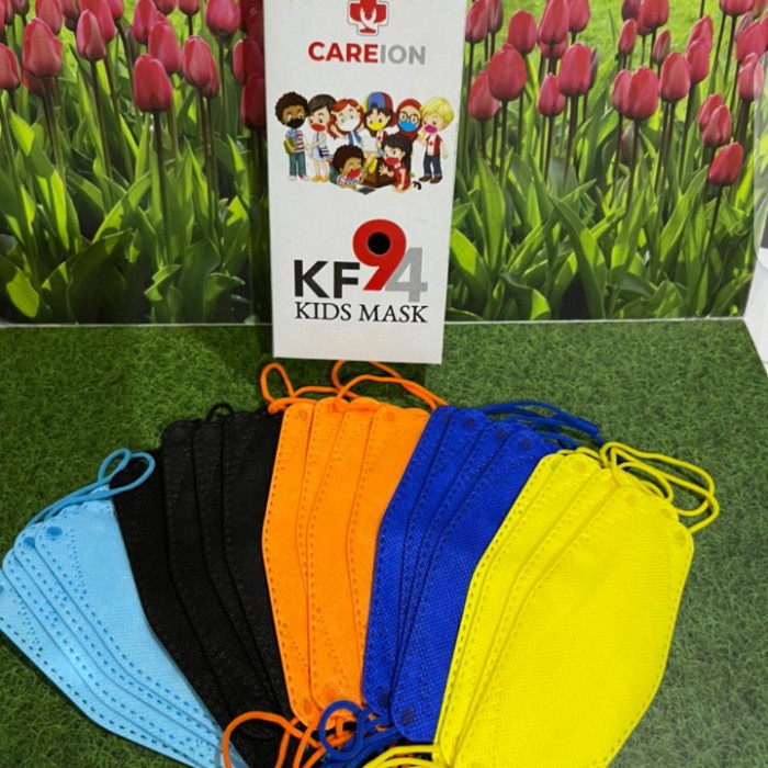 TERBARU MASKER KF94 RAINBOW ANAK ANAK MASKER KOREA KF94 ISI 20pcs CEWE - COWO