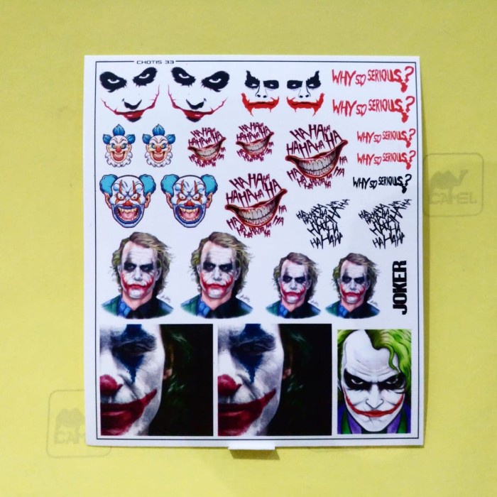 TERBARU decal hotwheels joker universal