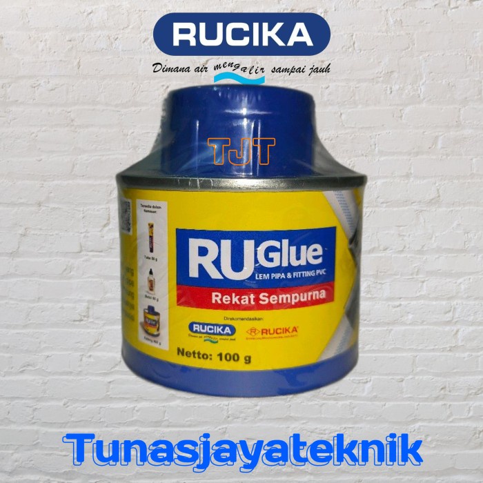 

Lem pipa PVC kaleng ruglue 100gram rucika