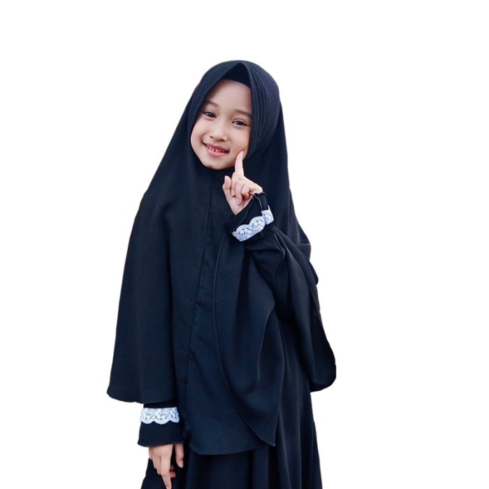 New Trend Promo Yasta Fashion - Jilbab Instan Kerudung Syari Anak Polos Cantik - Hitam