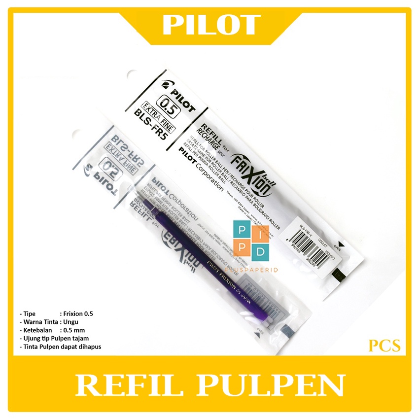 

PILOT - Frixion Refill Isi Pulpen Pilot 0,5 Ungu - Violet - Pcs