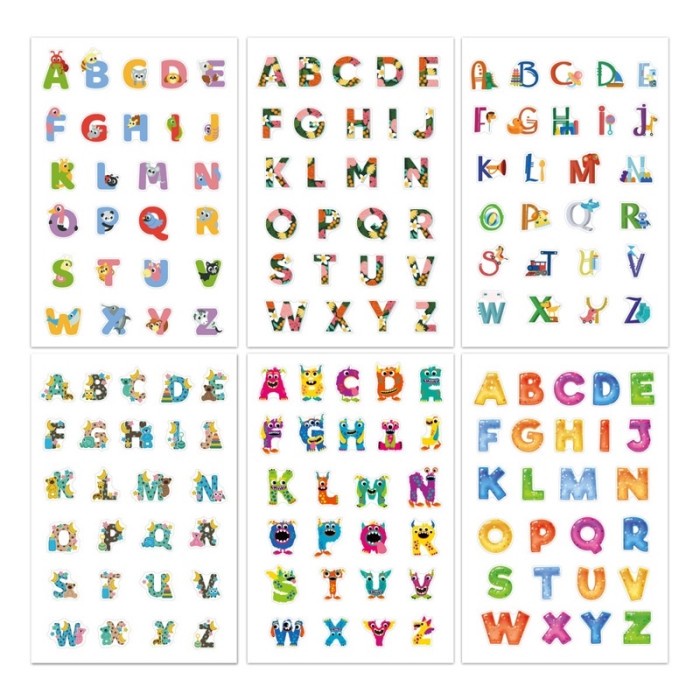 

Mainan Permainan Toys Kado Ulang Tahun Anak Laki Perempuan alphabeth stickers tempelan huruf stickers Import Murah