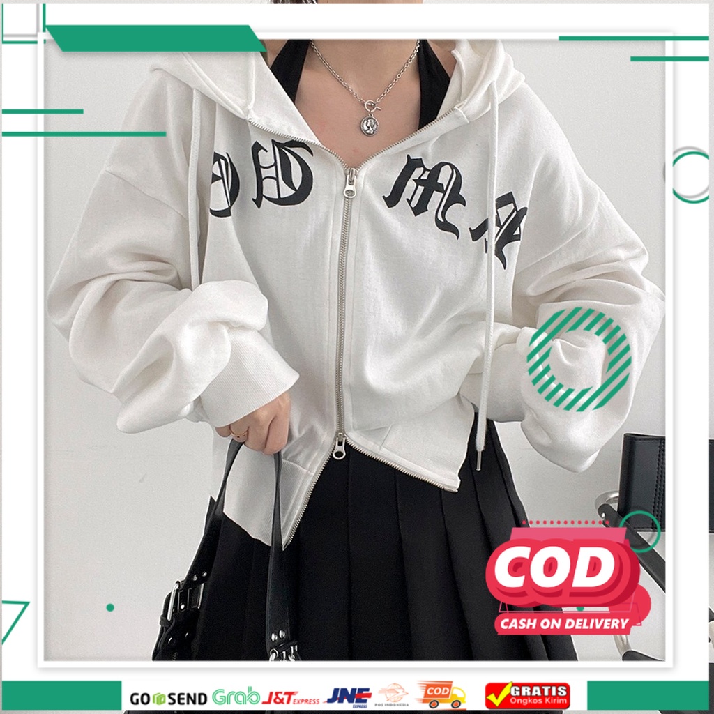 JAKET ORI MURAH / JAPANESE HOODIE ZIPER WANITA OVERSIZE | SWEATER JAKET DOUBLE ZIPER KEKINIAN KOREAN