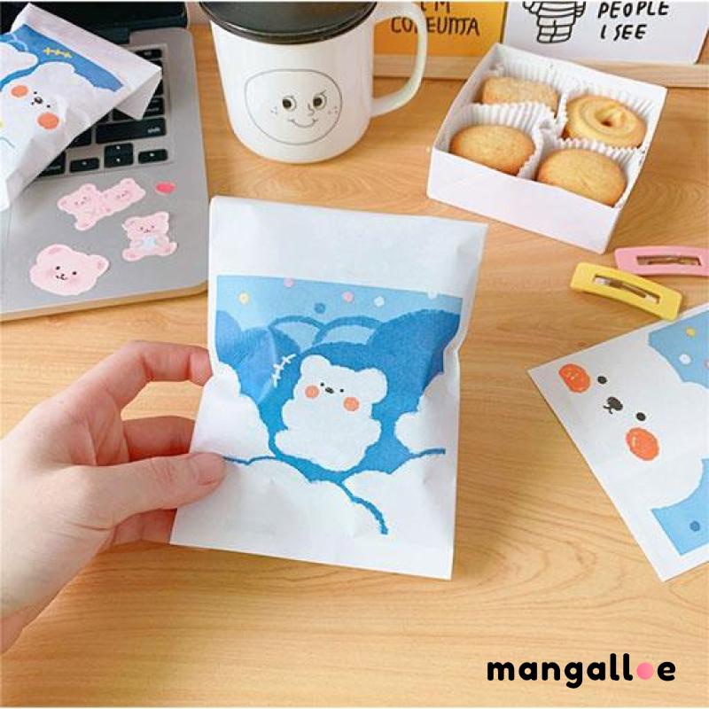 

Tas penyimpanan kertas kartun lucu cloud bear mini paper bag pose alat peraga dekorasi -MG