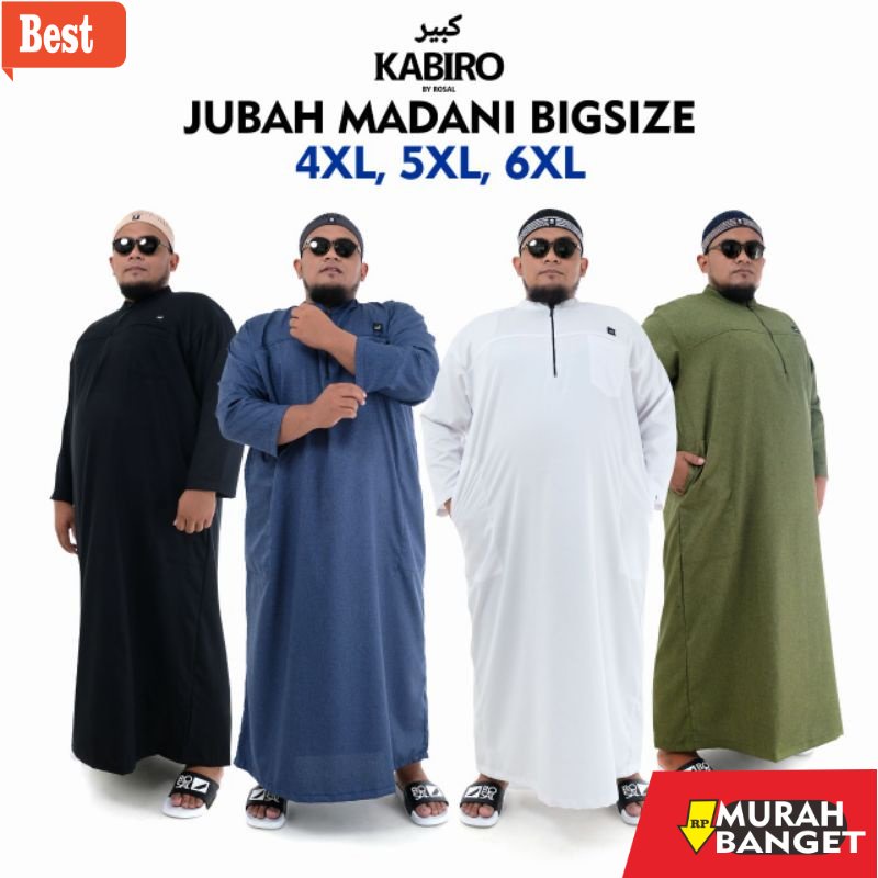Tren baju lebaran wanita 2023- Jubah Madani Kabiro Lengan Panjang 7/8 Jumbo Big Size Jumbo Ukuran be
