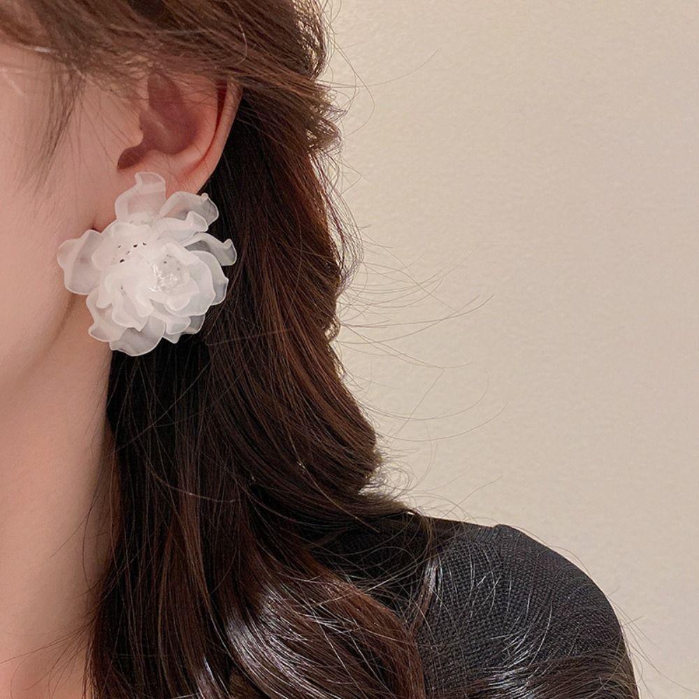 Anting Tindik Nanas Bunga Elegan925 Silver Needle Ear ornaments