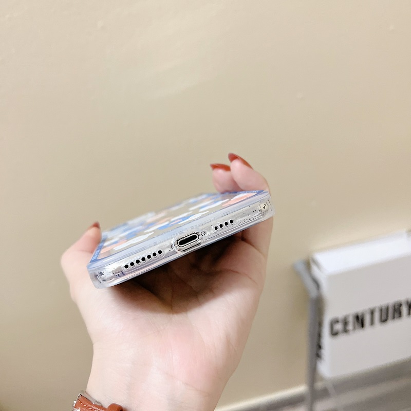 IPHONE Untuk Iphone14 13 12 11 Pro MAX X XR XS Max7 8 Plus Transparan Bunga Ponsel Pelindung soft shell