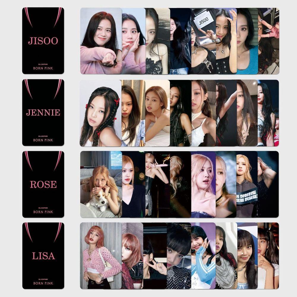 Fishstick Blackpink Postcards Fashion 8pcs /set Asrama Cetak Foto Kamar Tidur HD Kartu Perempuan Grup Kartu