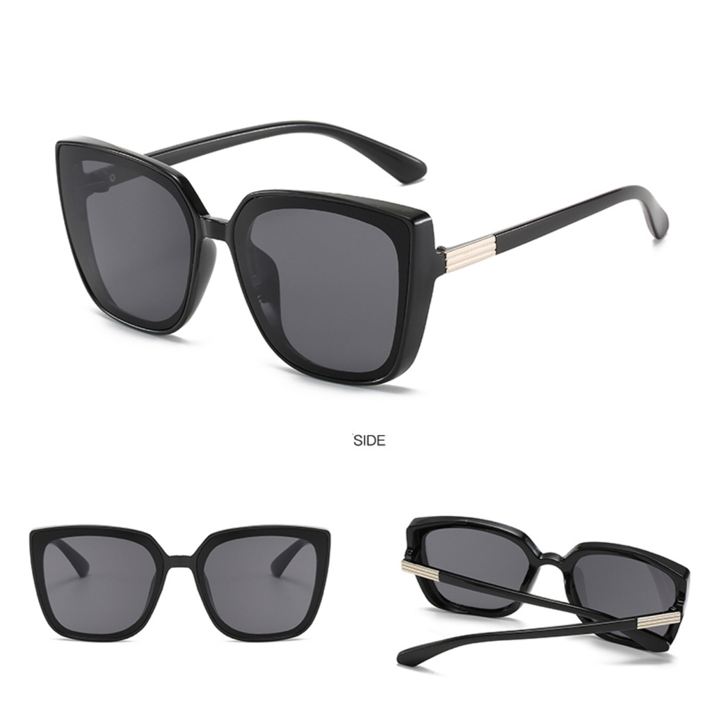 ZAYKA==Sunglasses Wanita Terbaru Kacamata Fashion Oversize Bentuk Cat Eye Desain Elegan