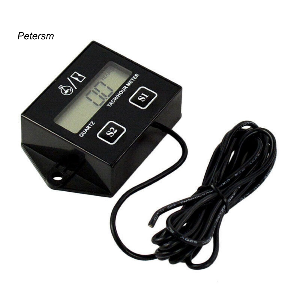 Pp Tachometer RPM Anti Air Untuk Motor Trail Motor LCD Digital Tiny Hour Gauge Meter Mudah Dipasang