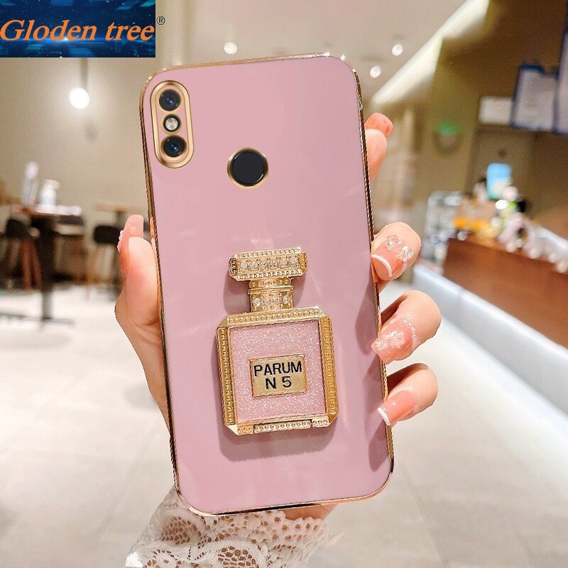 Gloden tree Casing Case Untuk Xiaomi Mi 12 Lite 5G Mi 9T Pro Mi8 Case Dengan Botol Parfum Tendangan Lipat Cakupan Penuh Kamera Case