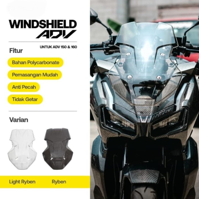 Visor windshield ADV 160 ADV 150 NEMO TST clear Rayben Bening