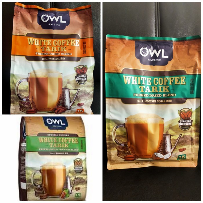 owl hazelnut coffe 1 pack isi 15 sachet/coffee owl hazelnut/owl white coffee fm