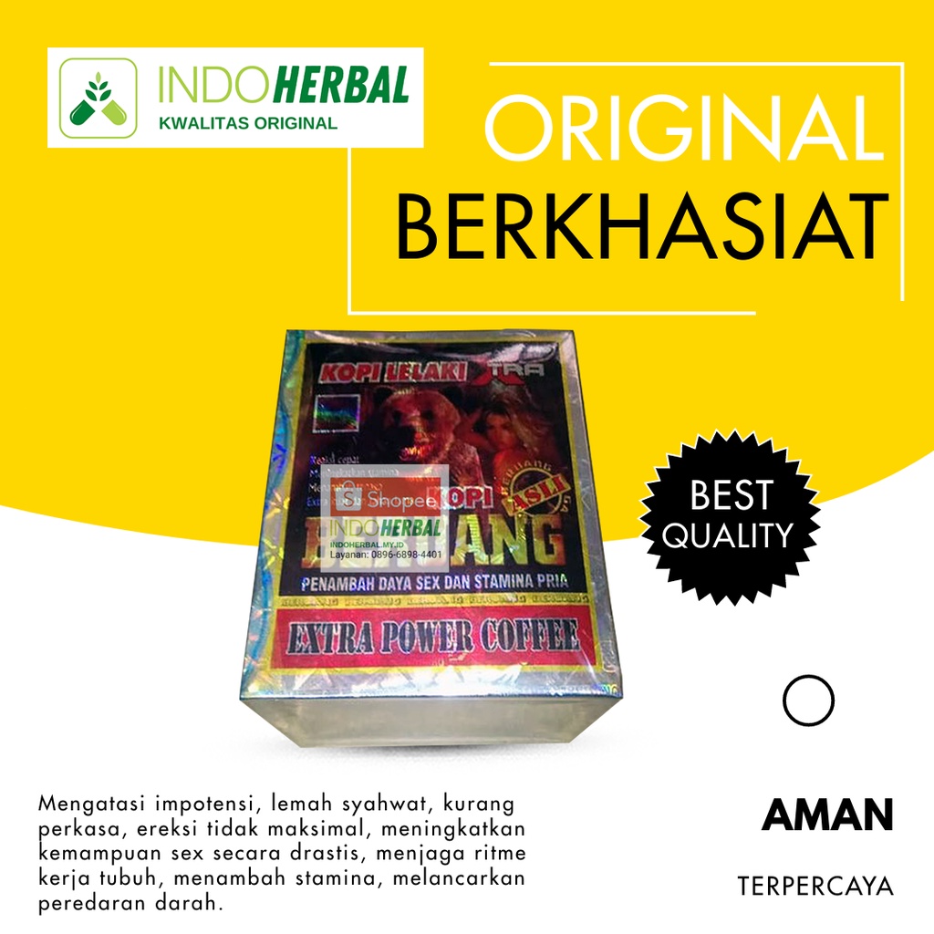 

Kopi (Beruang) Extra Power Original ll Lebih Keras Dan Tahan Lama ll Kopi Jamu (Kuat) Vitalitas Stamina Pria Bukan Kopi SLB