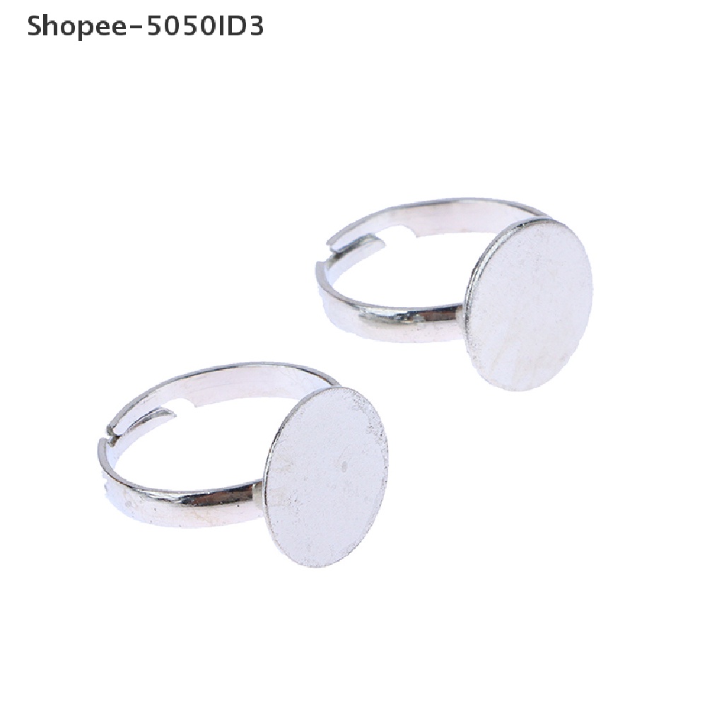 [HOT] 10pcs Holder Palet Cincin Lem Bahan Stainless Steel Untuk Eyelash Extension [ID]