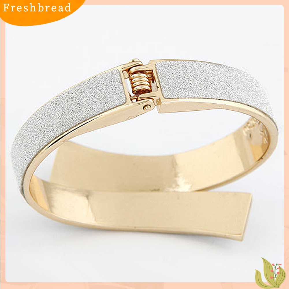 &lt; Freshbread &gt; Fashion Wanita Sederhana Elegan Glitter Terbuka Manset Gelang Bangle Perhiasan Hadiah