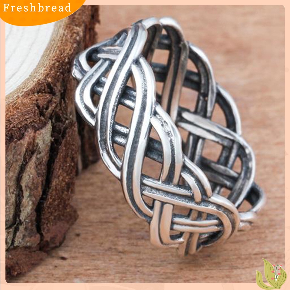 &lt; Freshbread &gt; Vintage Infinity Intertwined Cross Knot Finger Cincin Wanita Band Perhiasan Pesta