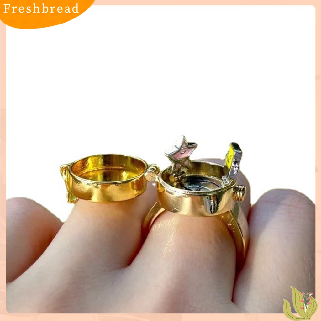 &lt; Freshbread &gt; BFF Cincin Bintang Dapat Dibuka Perhiasan Kartun Adjustable Finger Ring Untuk Pakaian Sehari-Hari